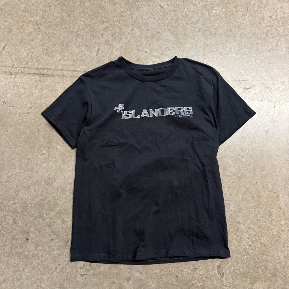 Islanders Football Graphic T-Shirt Mens Black Short Sleeve Crew Neck Tee‎